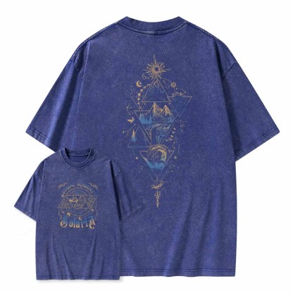 Pagewings Zodiac Academy Graphic Tee - Astrology Unisex Washed T-shirt