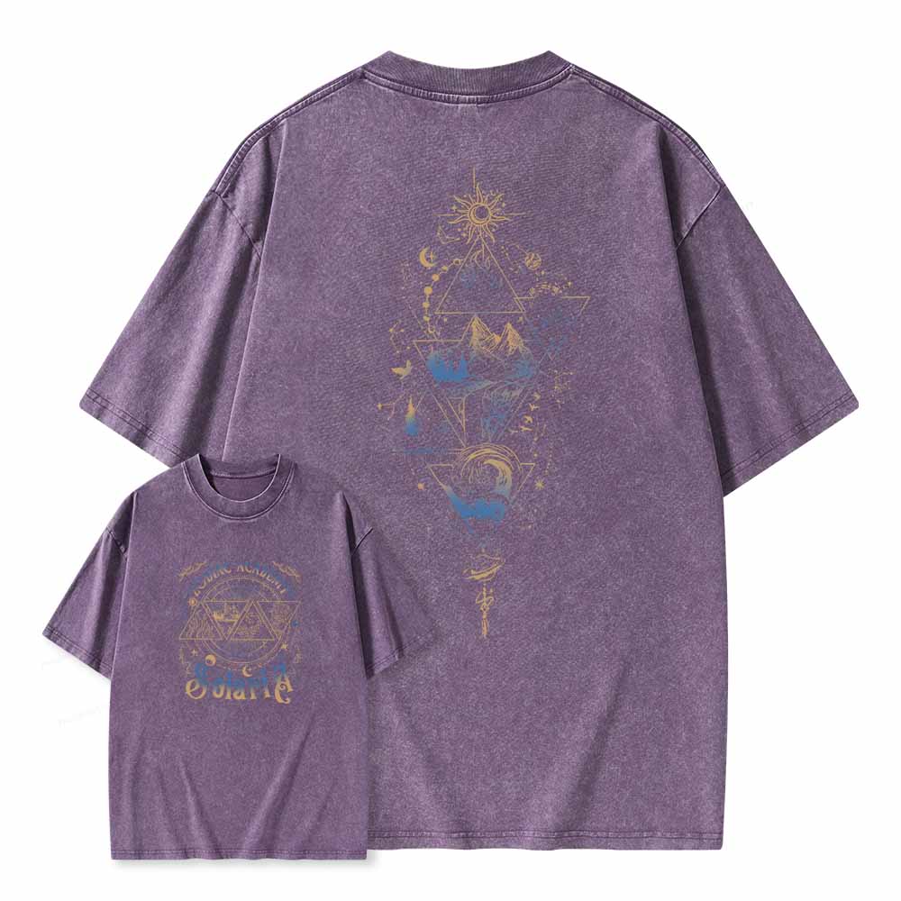 Pagewings Zodiac Academy Graphic Tee - Astrology Unisex Washed T-shirt