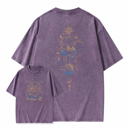 Pagewings Zodiac Academy Graphic Tee - Astrology Unisex Washed T-shirt