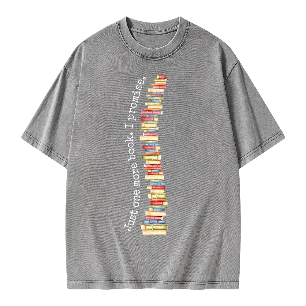 Pagewings Just One More Book I Promise Unisex Washed T-shirt