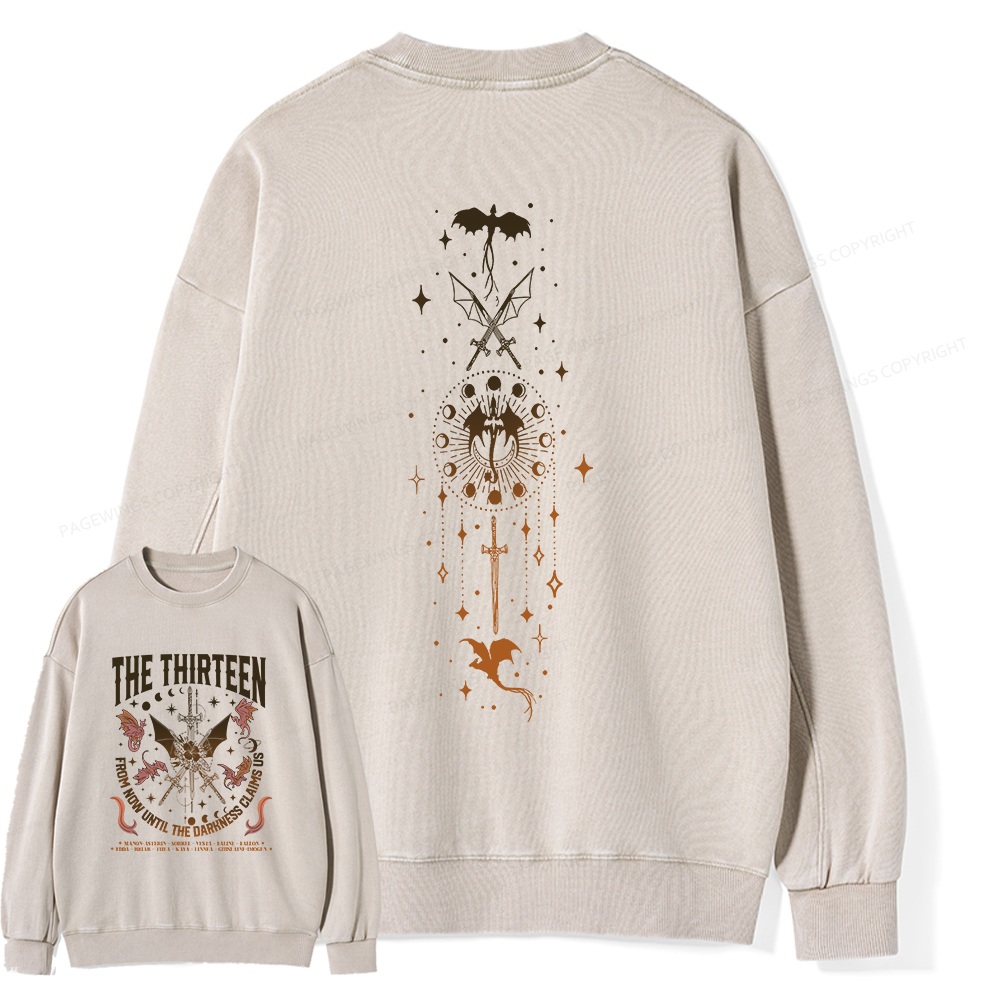 Pagewings The Thirteen Throne Of Glass Shirt Unisex Washed Sweatshirt