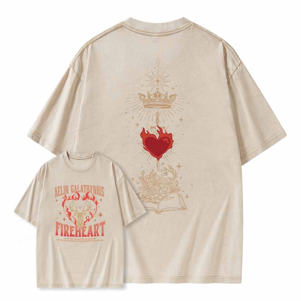 Pagewings Aelin Galathynius Fireheart Shirt Unisex Washed T-shirt