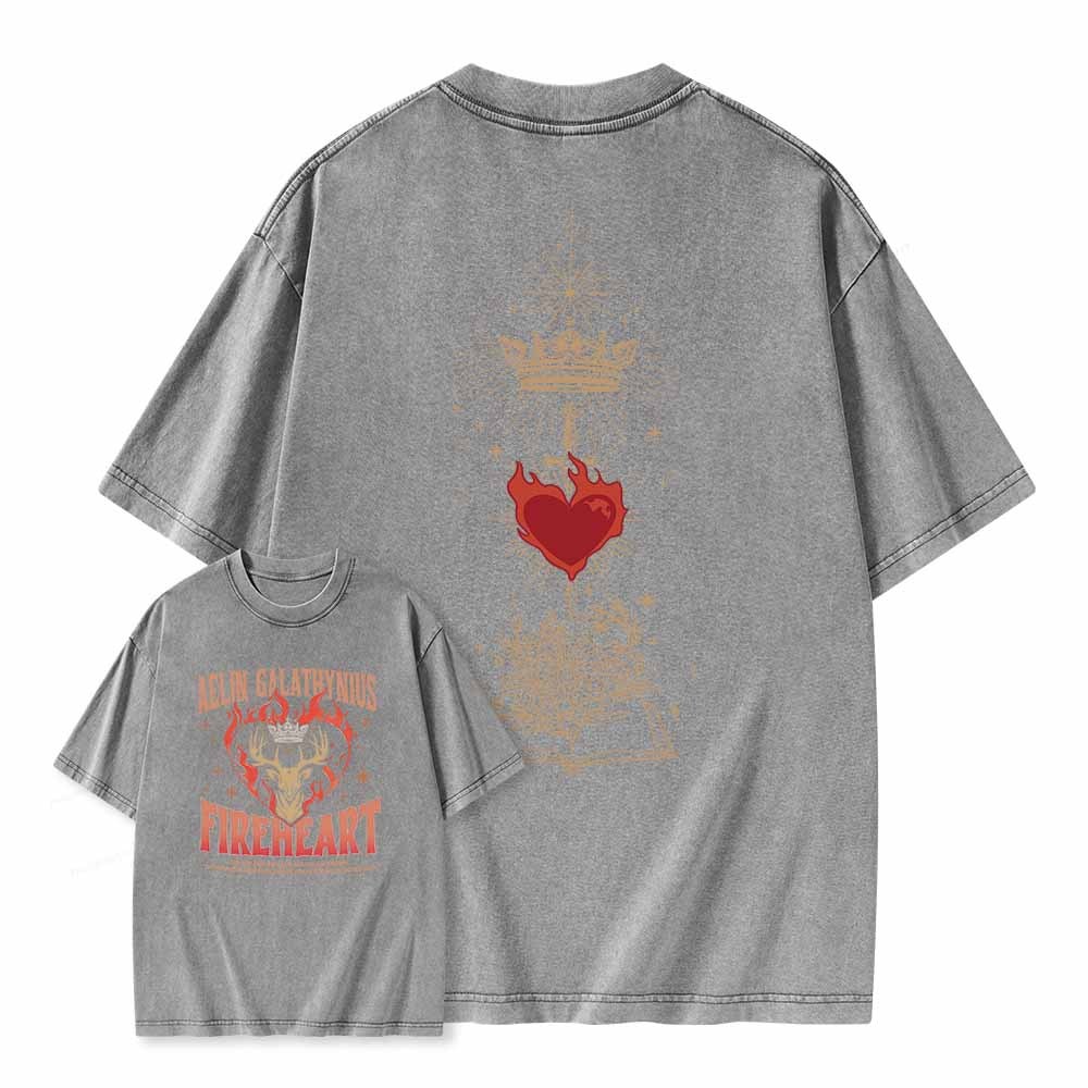Pagewings Aelin Galathynius Fireheart Shirt Unisex Washed T-shirt