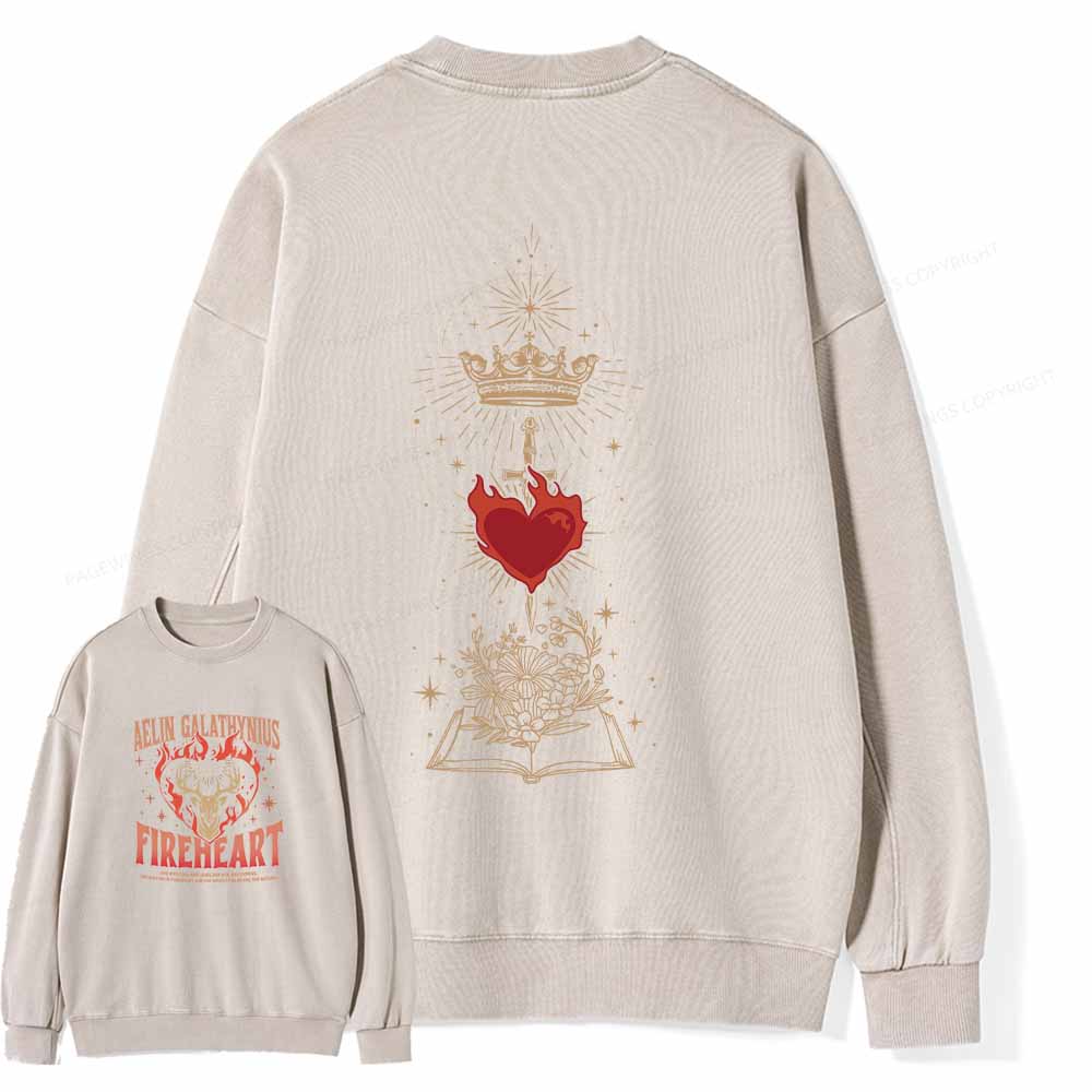 Pagewings Aelin Galathynius Fireheart Shirt Unisex Washed Sweatshirt