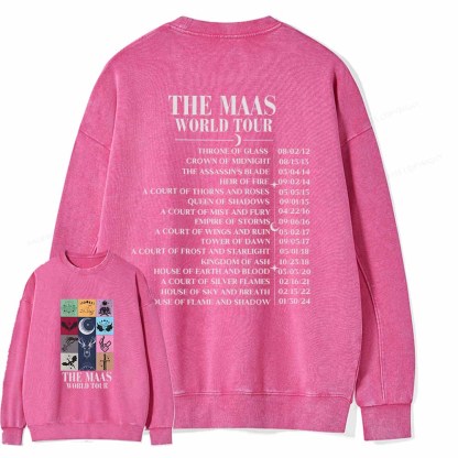 Pagewings Sarah J. Maas World Tour Comfort Colors tee Unisex Washed Sweatshirt
