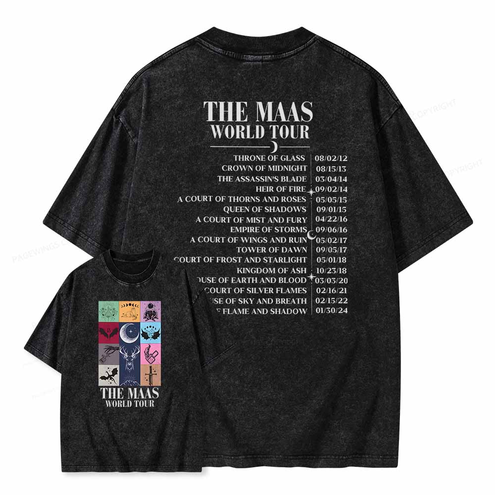 Pagewings Sarah J. Maas World Tour Comfort Colors tee Unisex Washed T-shirt