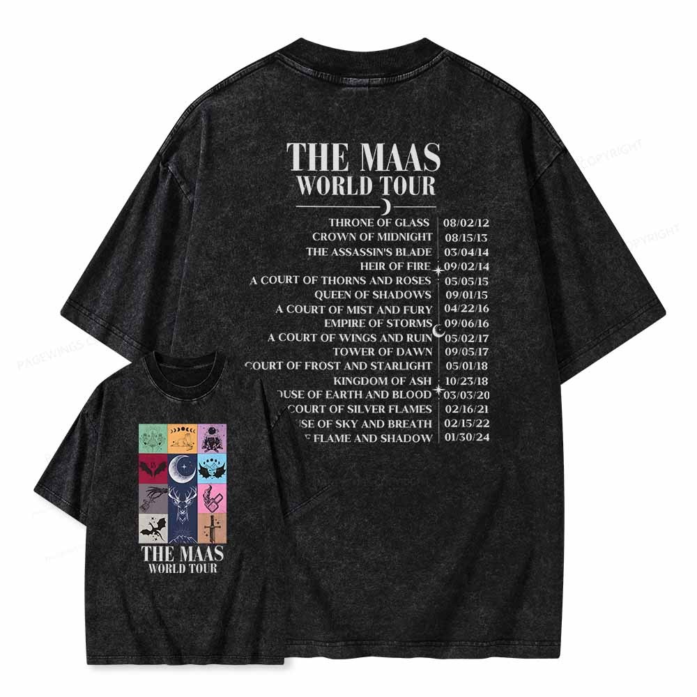 Pagewings Sarah J. Maas World Tour Comfort Colors tee Unisex Washed T-shirt