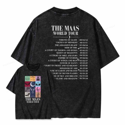 Pagewings Sarah J. Maas World Tour Comfort Colors tee Unisex Washed T-shirt