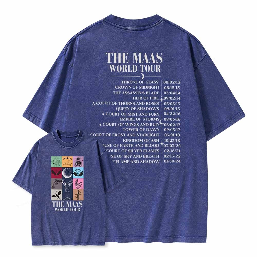 Pagewings Sarah J. Maas World Tour Comfort Colors tee Unisex Washed T-shirt