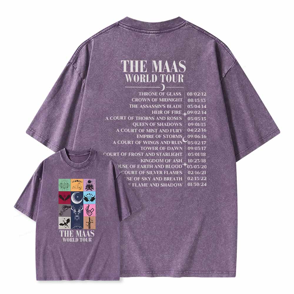 Pagewings Sarah J. Maas World Tour Comfort Colors tee Unisex Washed T-shirt