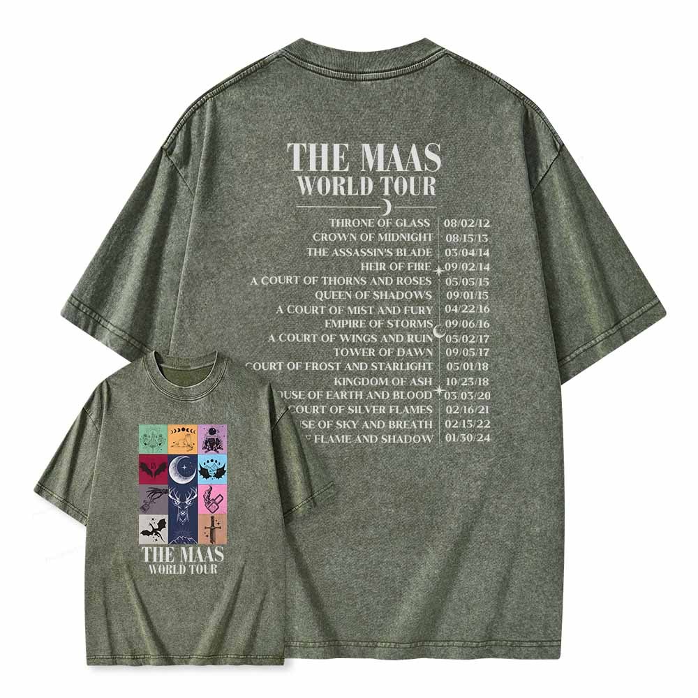 Pagewings Sarah J. Maas World Tour Comfort Colors tee Unisex Washed T-shirt