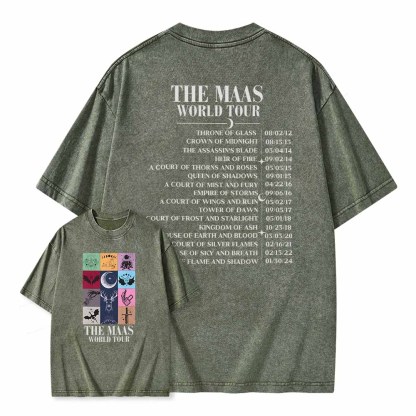 Pagewings Sarah J. Maas World Tour Comfort Colors tee Unisex Washed T-shirt