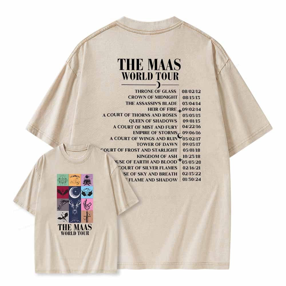 Pagewings Sarah J. Maas World Tour Comfort Colors tee Unisex Washed T-shirt