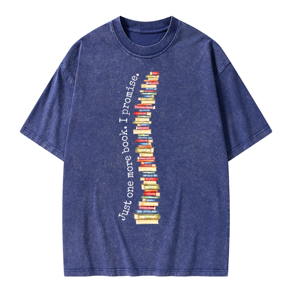 Pagewings Just One More Book I Promise Unisex Washed T-shirt