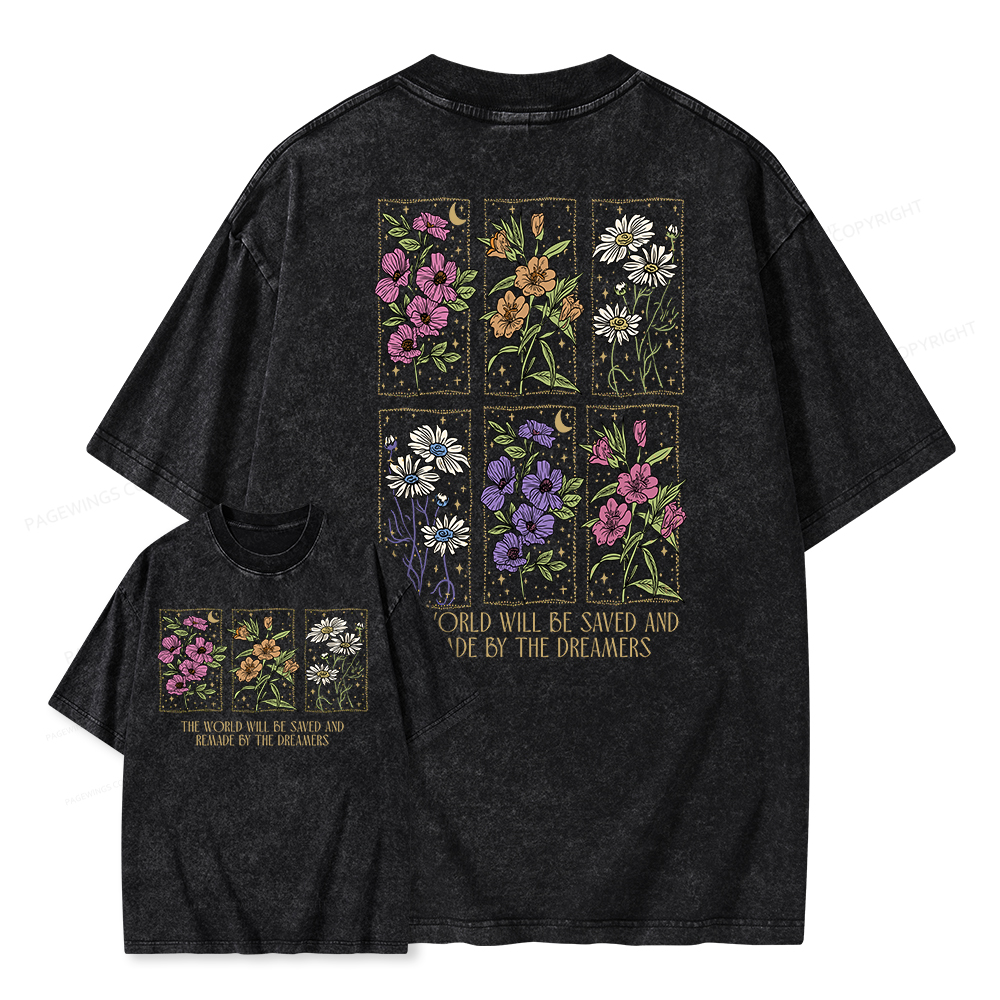 Pagewings The World Will Be Saved And Remade Unisex Washed T-shirt