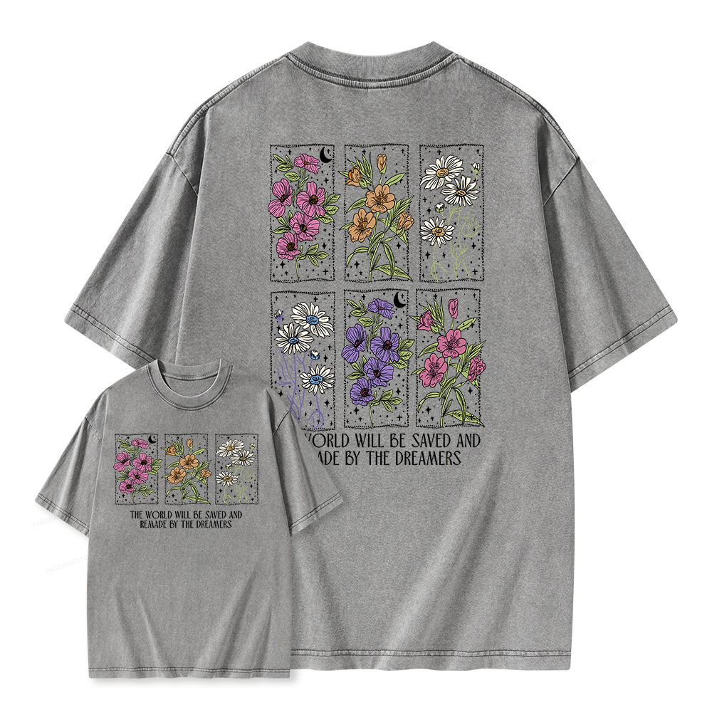 Pagewings The World Will Be Saved And Remade Unisex Washed T-shirt