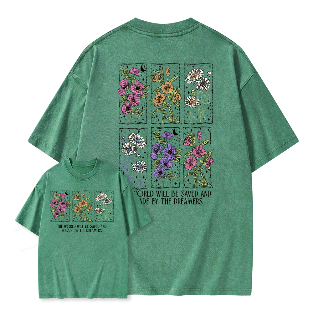 Pagewings The World Will Be Saved And Remade Unisex Washed T-shirt