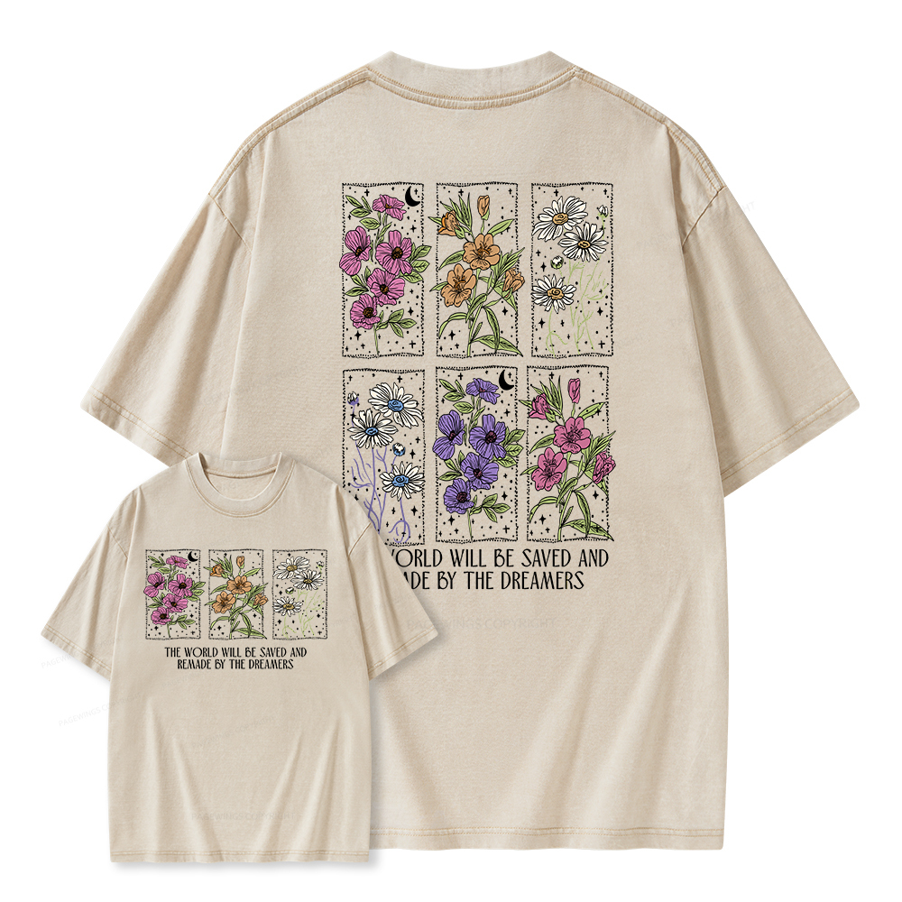Pagewings The World Will Be Saved And Remade Unisex Washed T-shirt