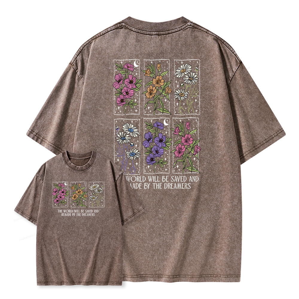Pagewings The World Will Be Saved And Remade Unisex Washed T-shirt