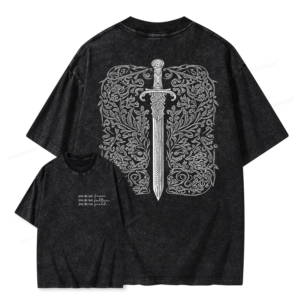 Pagewings You Do Not Yield Unisex Washed T-shirt