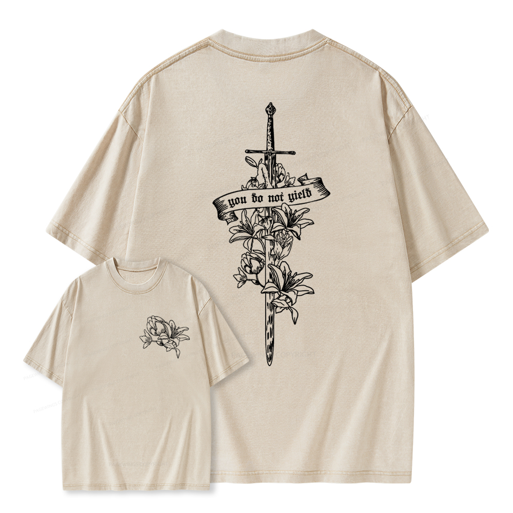 Pagewings You Do Not Yield TOG Inspired Unisex Washed T-shirt