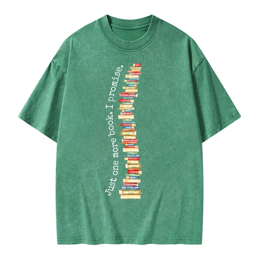 Pagewings Just One More Book I Promise Unisex Washed T-shirt