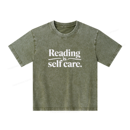 Pagewings Reading Self Care Unisex Tee Unisex Kids Washed T-shirt
