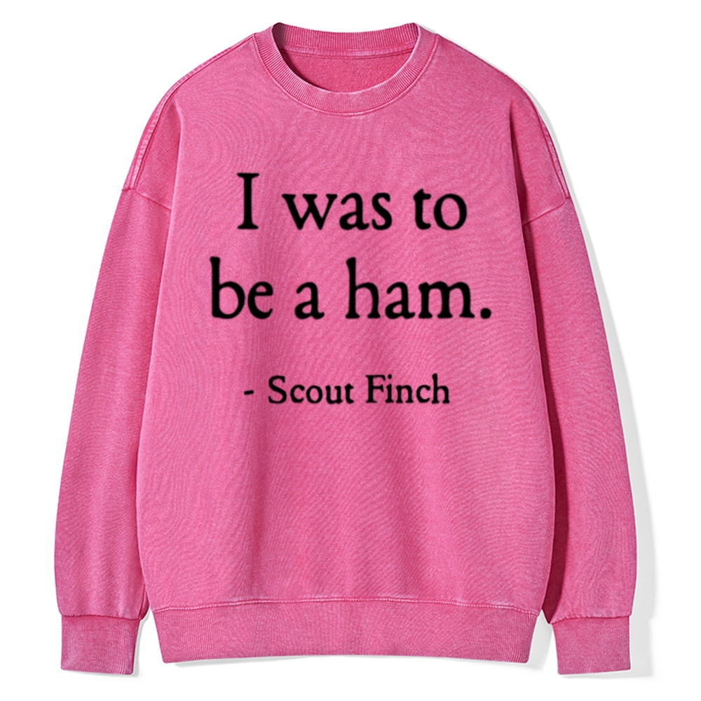 Pagewings I Was To Be A Ham Unisex Washed Sweatshirt