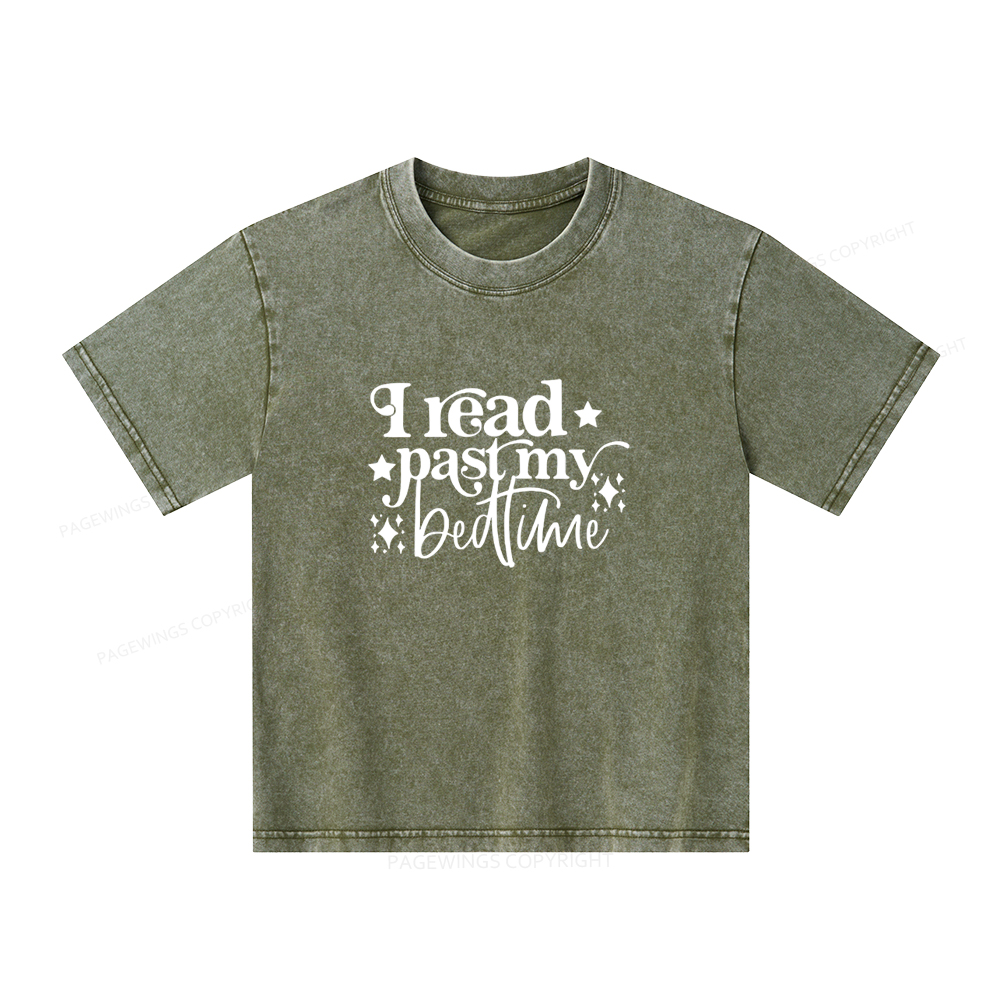 Pagewings I Read Past My Bedtime Unisex Tee Unisex Kids Washed T-shirt