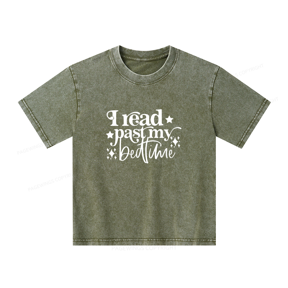 Pagewings I Read Past My Bedtime Unisex Tee Unisex Kids Washed T-shirt