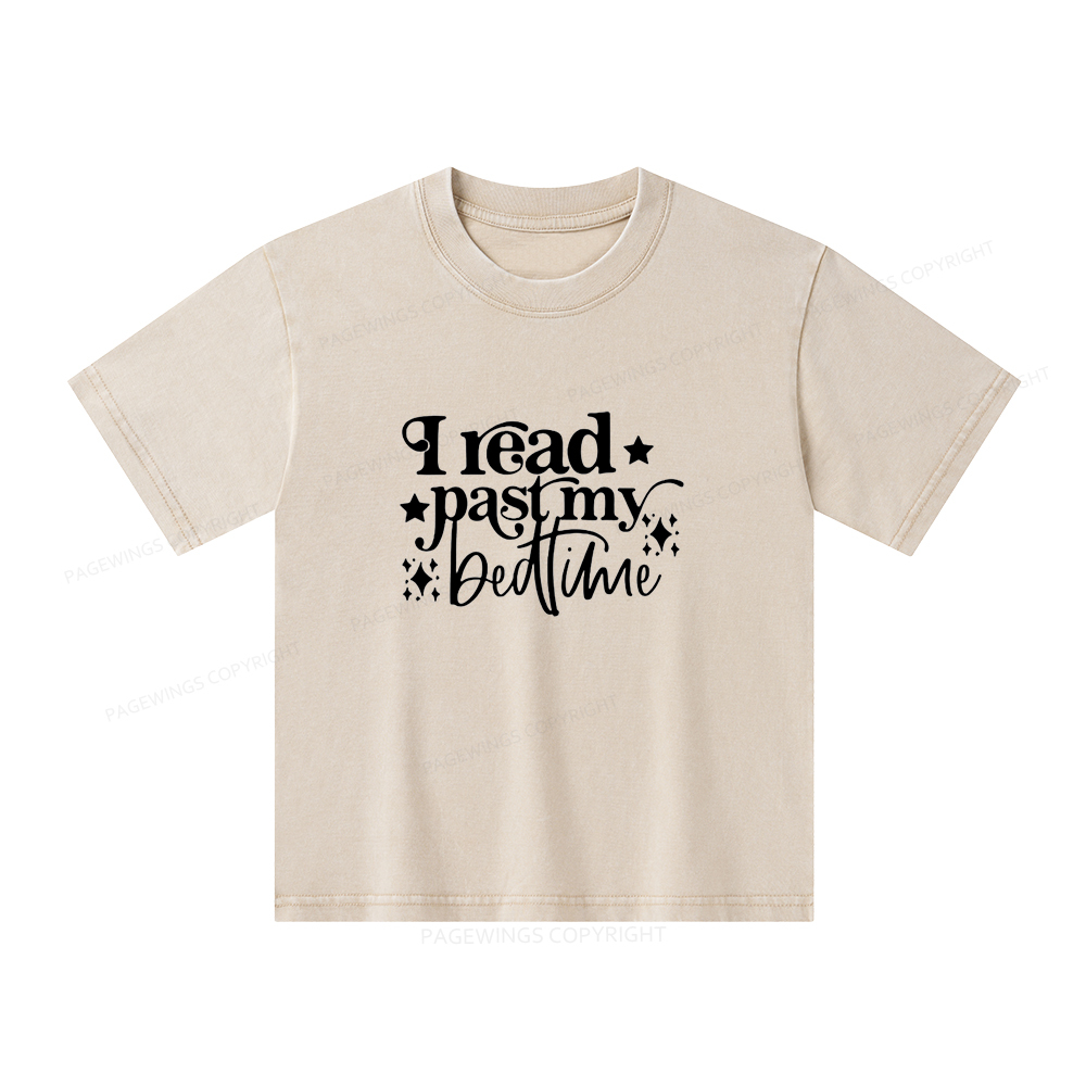 Pagewings I Read Past My Bedtime Unisex Tee Unisex Kids Washed T-shirt