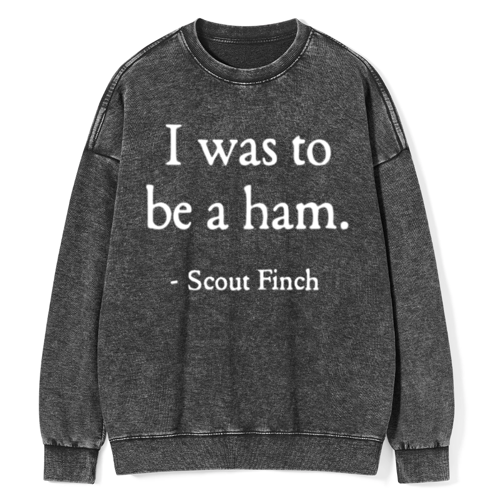 Pagewings I Was To Be A Ham Unisex Washed Sweatshirt