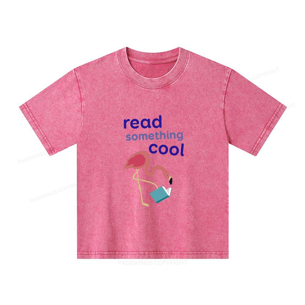 Pagewings Reading Something Cool Unisex Kids Washed T-shirt