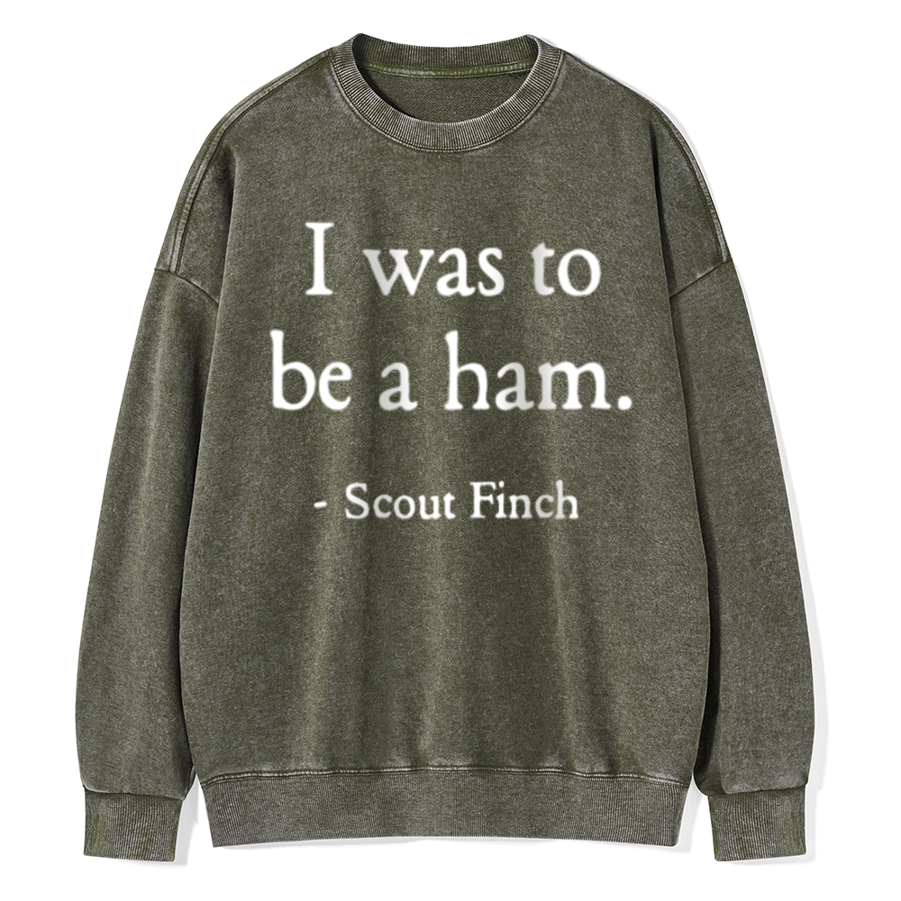 Pagewings I Was To Be A Ham Unisex Washed Sweatshirt