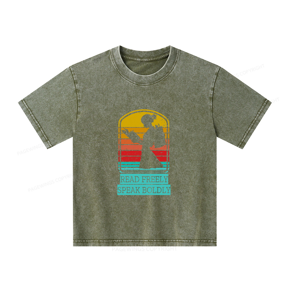 Pagewings Banned books T-Shirt Unisex Kids Washed T-shirt