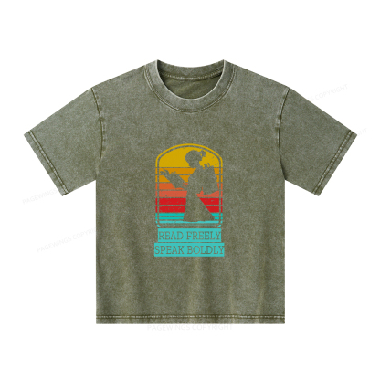 Pagewings Banned books T-Shirt Unisex Kids Washed T-shirt