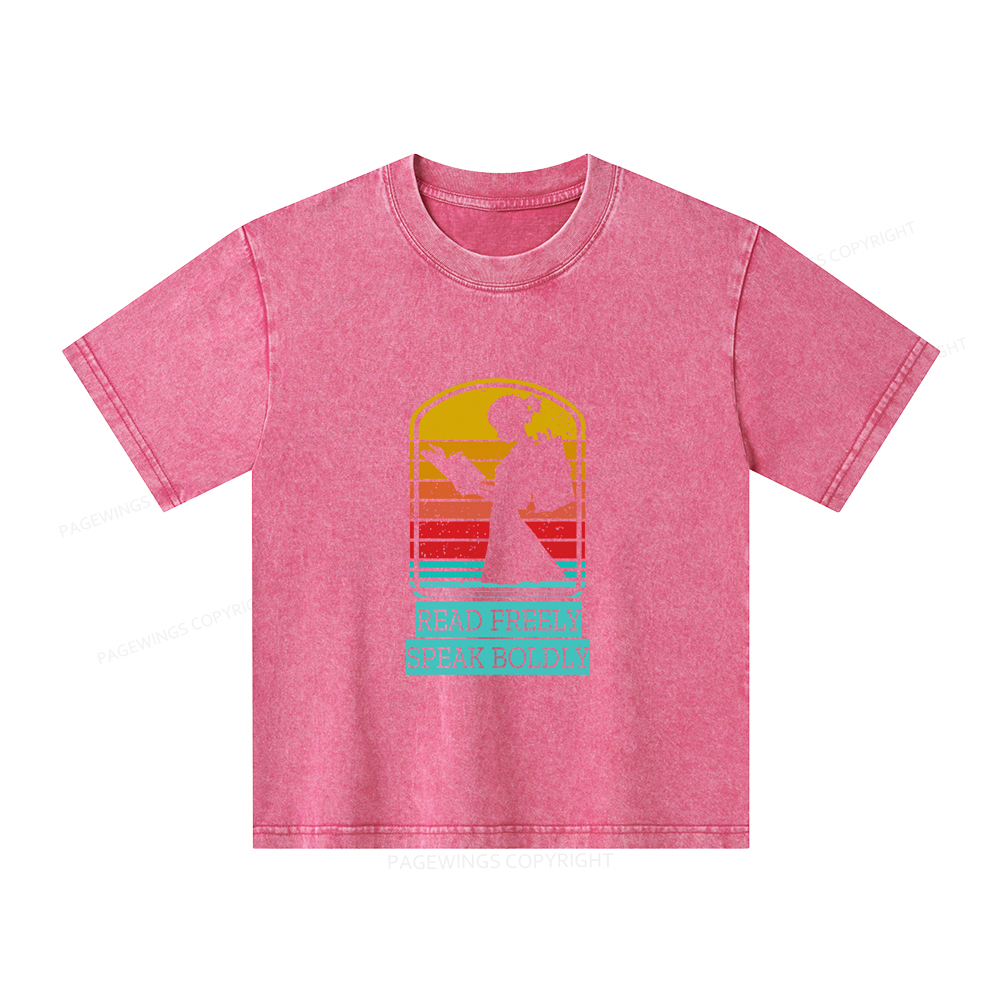 Pagewings Banned books T-Shirt Unisex Kids Washed T-shirt