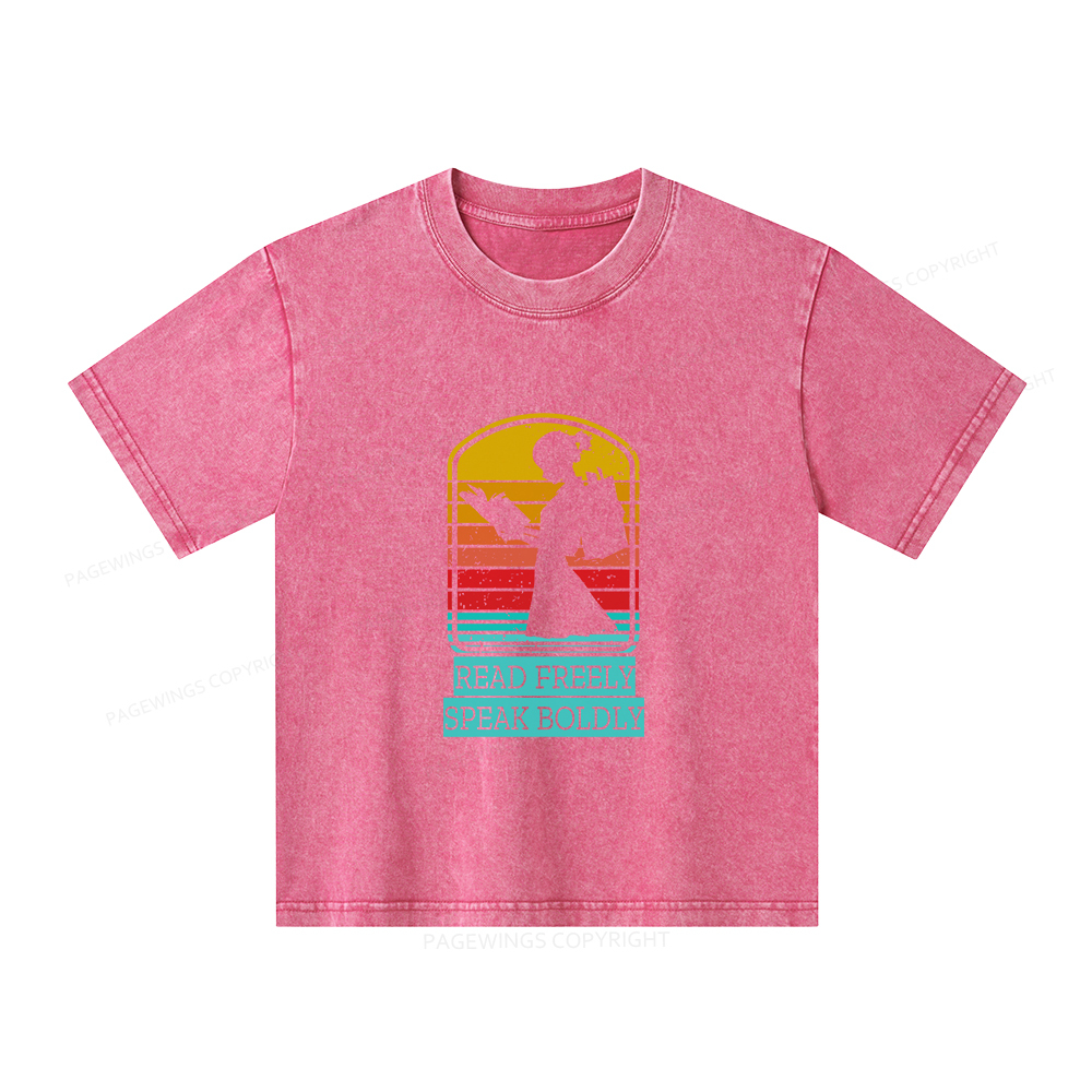 Pagewings Banned books T-Shirt Unisex Kids Washed T-shirt