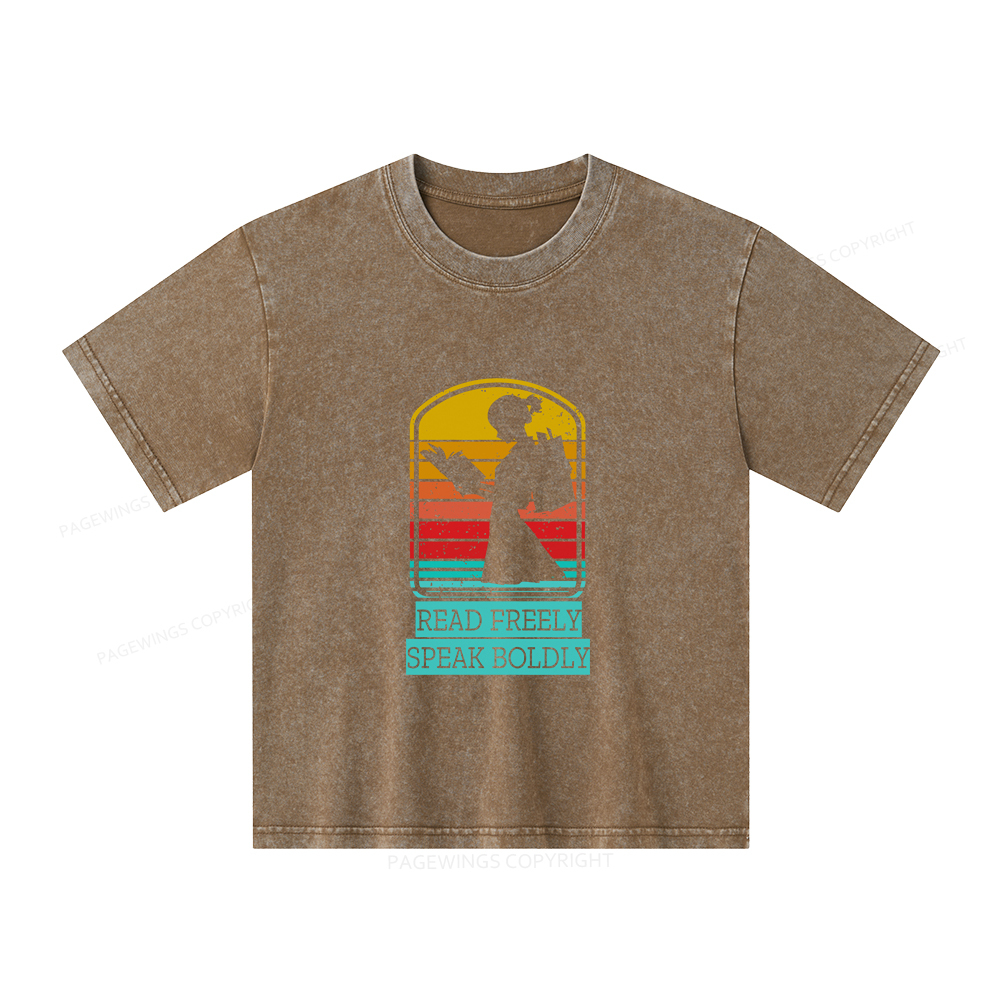 Pagewings Banned books T-Shirt Unisex Kids Washed T-shirt