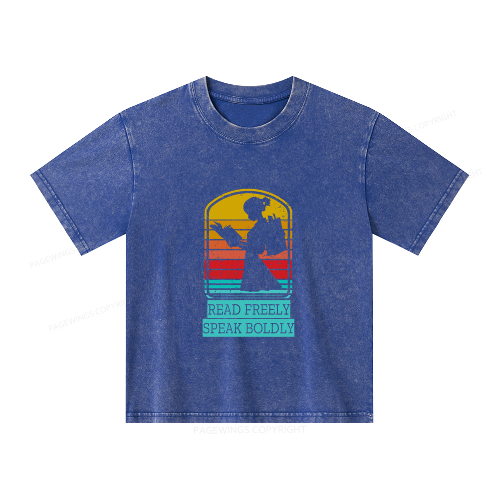 Pagewings Banned books T-Shirt Unisex Kids Washed T-shirt