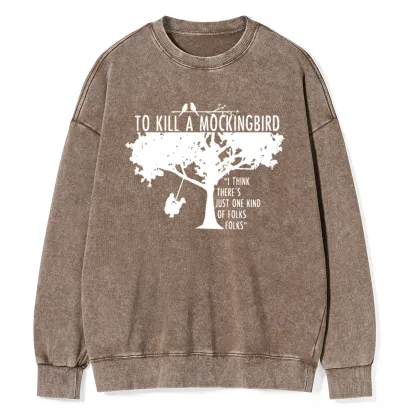Pagewings  To Kill a Mockingbird Unisex Washed Sweatshirt