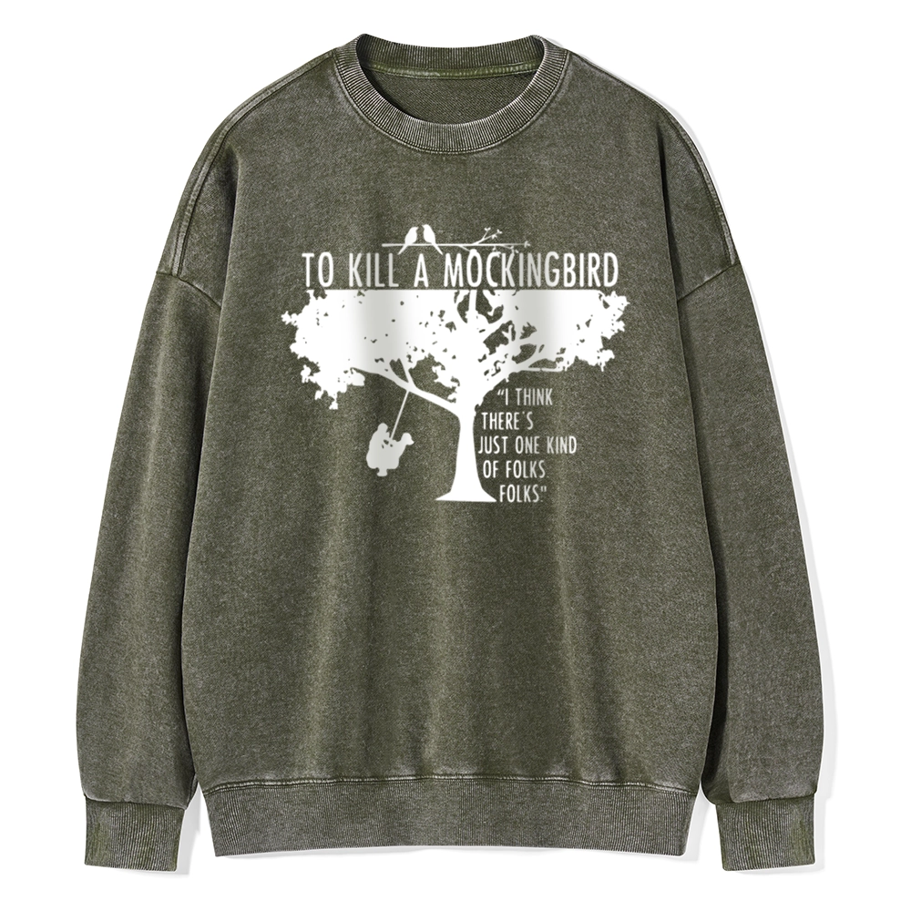 Pagewings  To Kill a Mockingbird Unisex Washed Sweatshirt