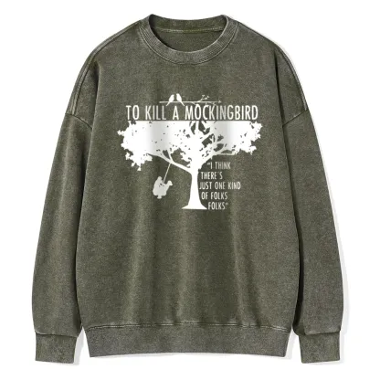 Pagewings  To Kill a Mockingbird Unisex Washed Sweatshirt