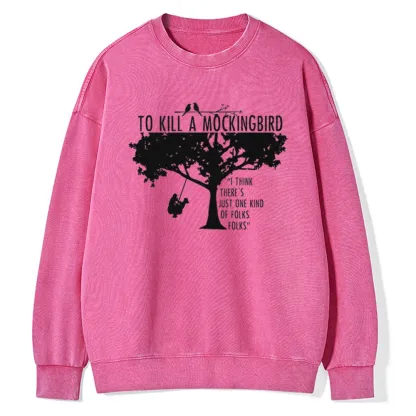 Pagewings  To Kill a Mockingbird Unisex Washed Sweatshirt