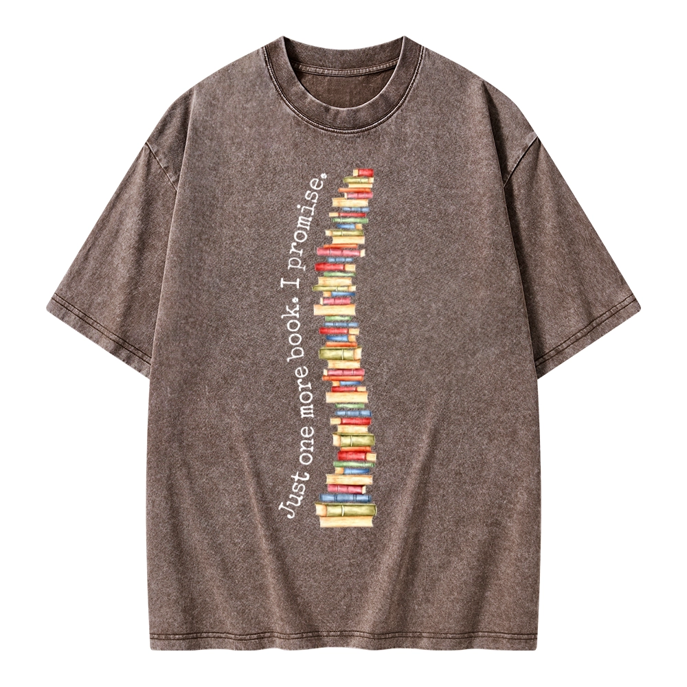 Pagewings Just One More Book I Promise Unisex Washed T-shirt