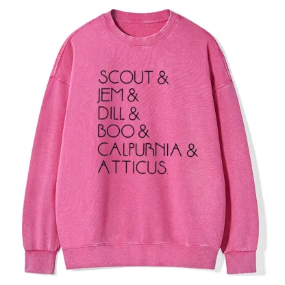 Pagewings To Kill A Mockingbird Unisex Washed Sweatshirt