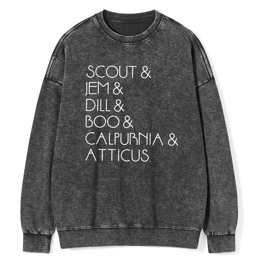 Pagewings To Kill A Mockingbird Unisex Washed Sweatshirt