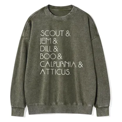 Pagewings To Kill A Mockingbird Unisex Washed Sweatshirt