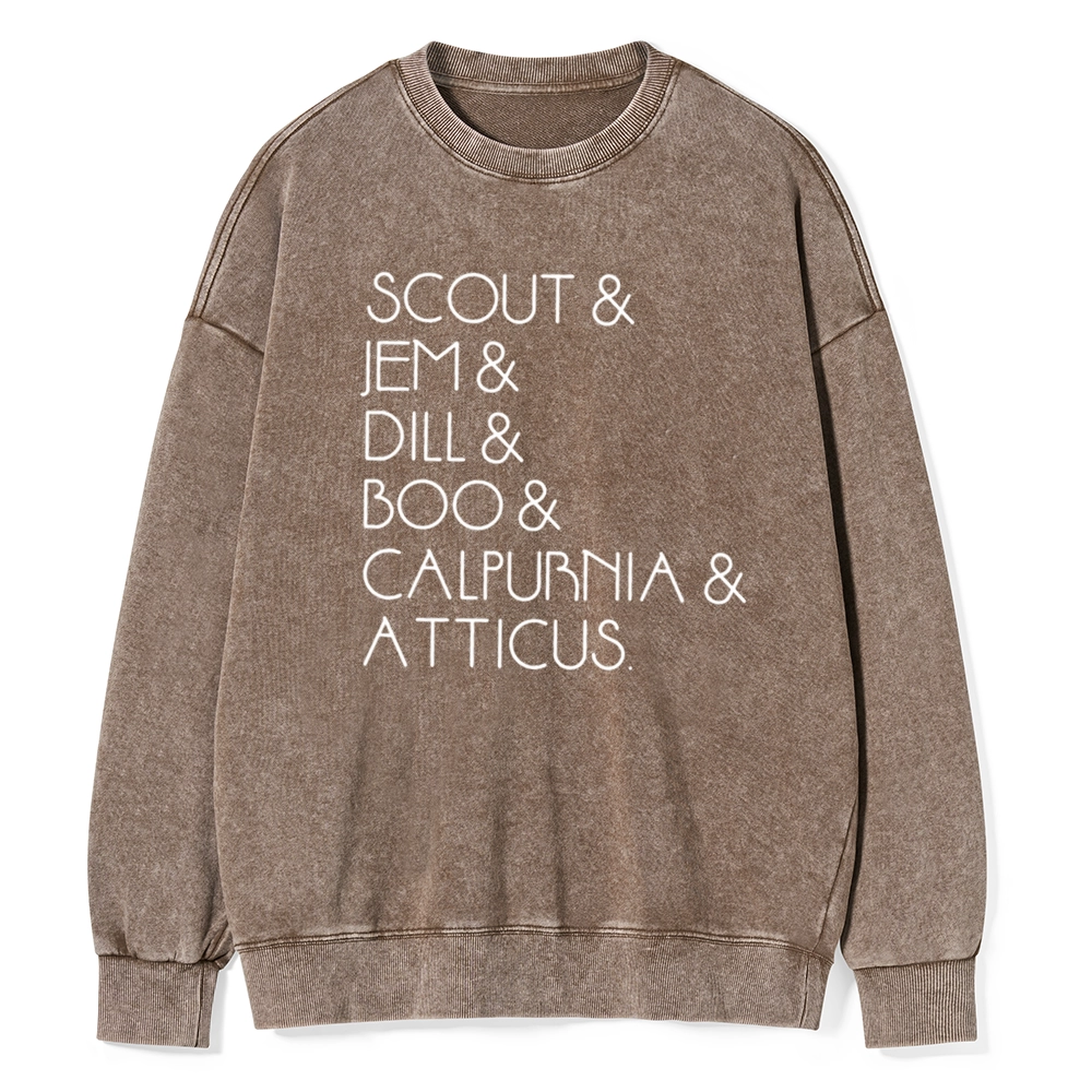 Pagewings To Kill A Mockingbird Unisex Washed Sweatshirt