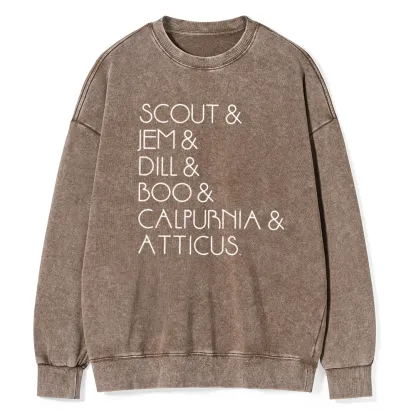 Pagewings To Kill A Mockingbird Unisex Washed Sweatshirt